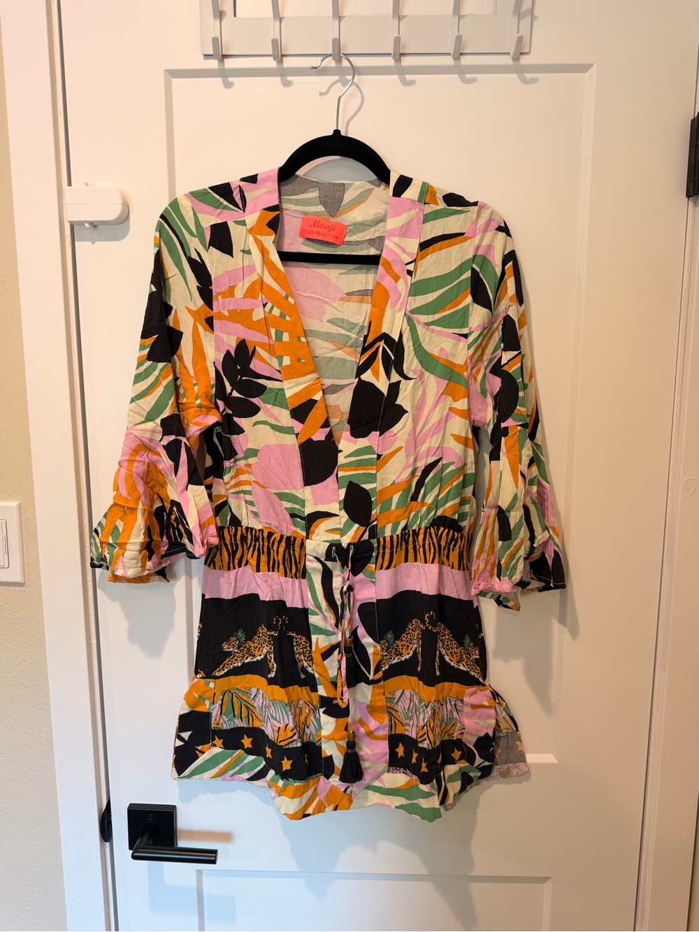 Colorful Tropical Print Coverup